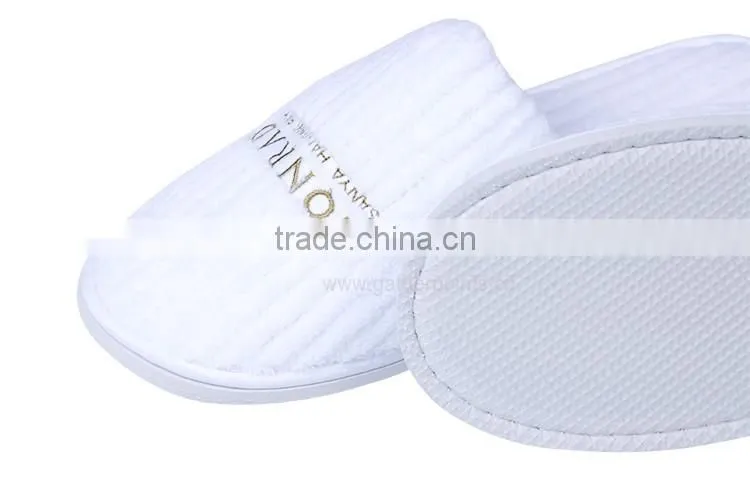 Cotton Fabric Warm Men Fancy Bedroom Custom Hotel Slippers