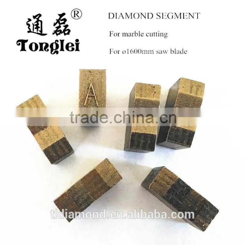Professional manufacture 1600mm stone cutting diamond segment for cutting granite, basalt and bluestone and