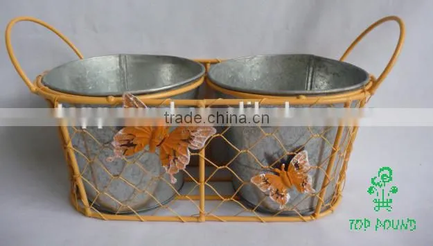 wire mesh basket 2 zinc pot inside