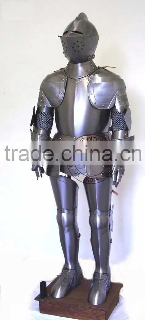 FULL SUIT OF ARMOR - MEDIEVAL KNIGHT CRUSADER SUIT OF ARMOR - WEARABLE ARMOR