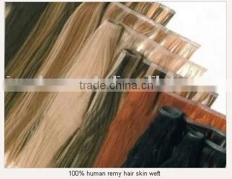 hot colors tape skin weft real remy human hair extension Indian hair