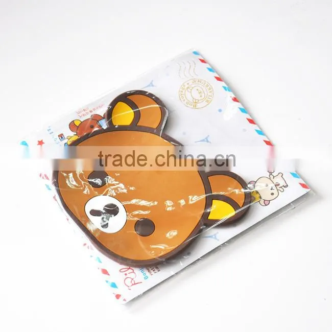 Novelty animal shape bear silicone glass coaster