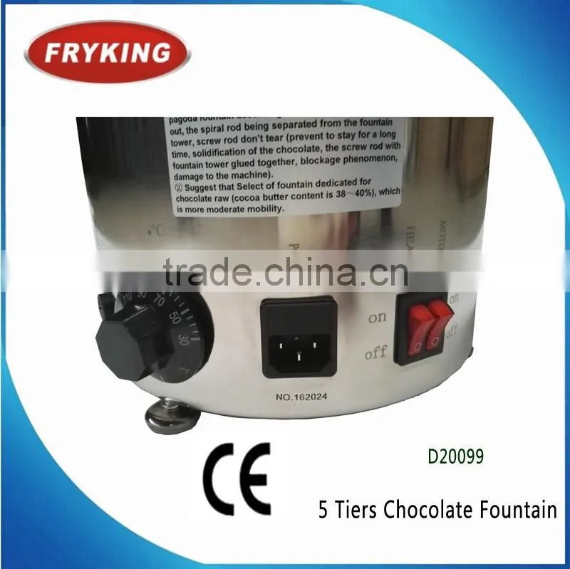Full Stainless Steel body 5 Tiers Chocolate Fountain For Party