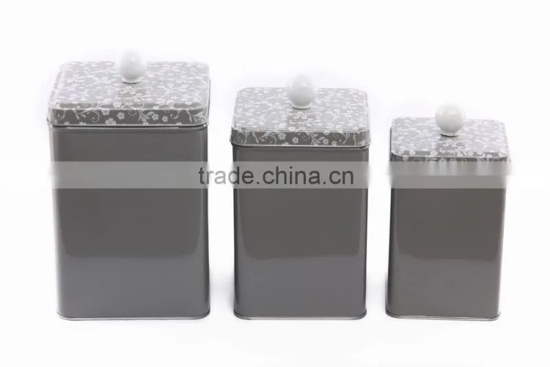 Vintage Style Metal Storage Tin Box Tea Tin Box