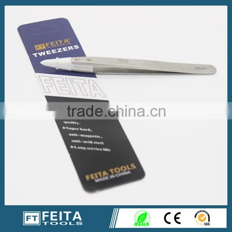 Heat Resistance CR241 Zirconia Ceramic tip Pointed Tweezers