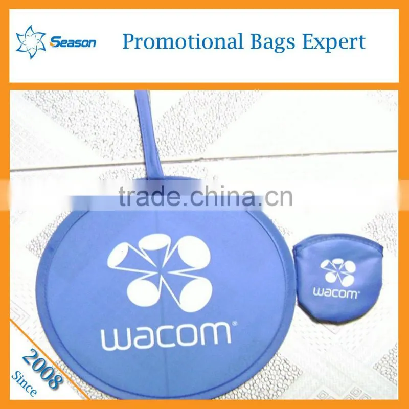 Factory price Fabric foldable frisbee fan flying disc customised dog frisbee