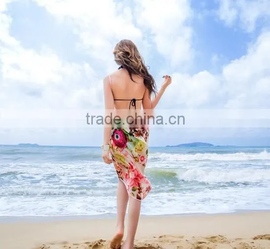Elegant Chiffon Pareo Beach Sarong Wrap Bikini Scarf