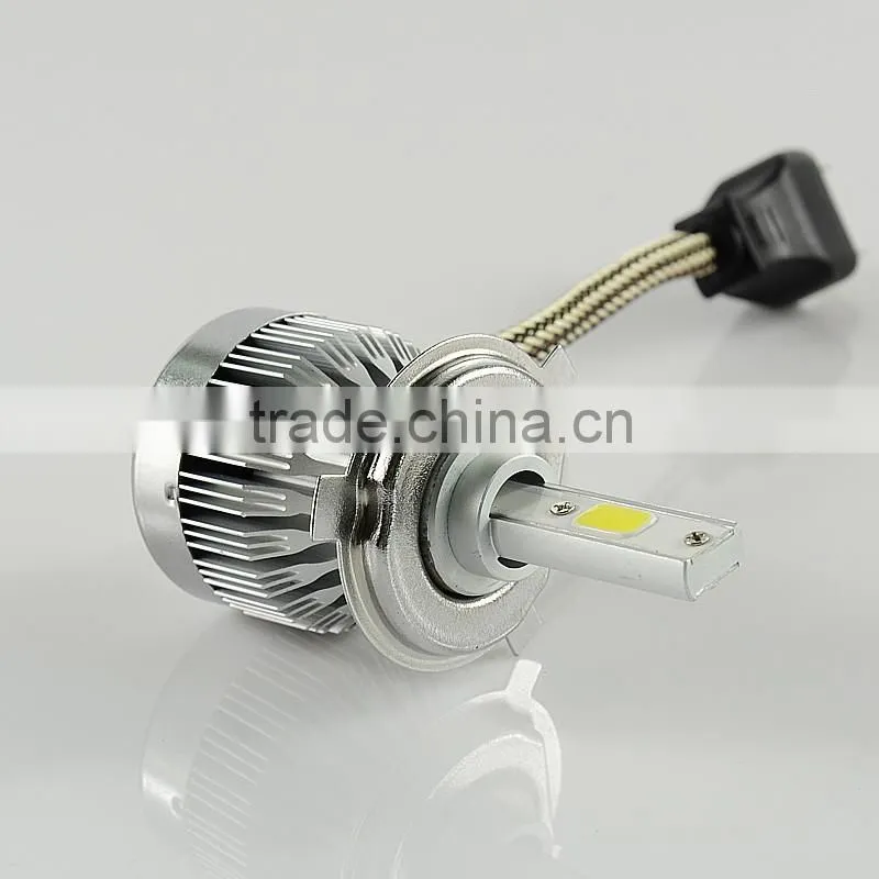 C1 led headlight bulbs COB chip motor front lights conversion 9005 9006 kit for all cars