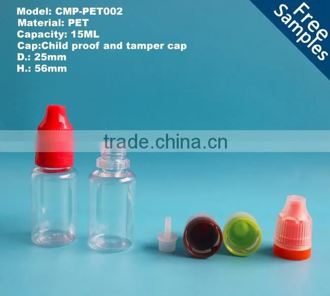 15ml PET empty dropper bottle for cosmetic