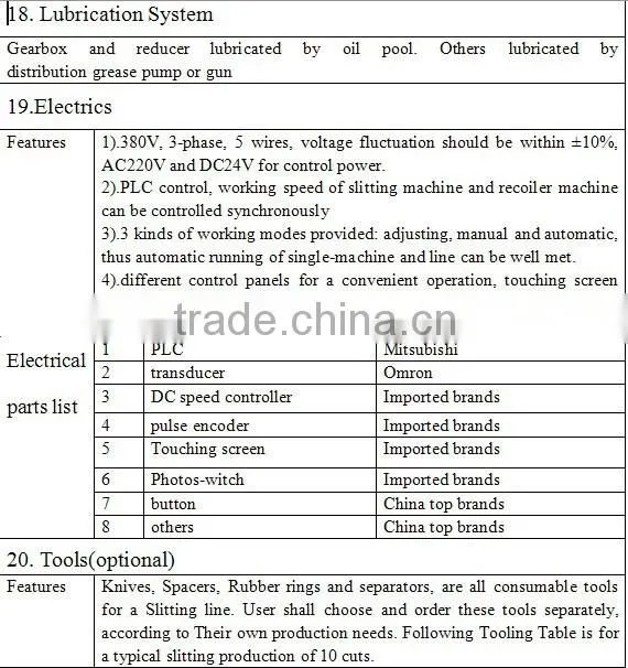 Cutting thickness 1-4mm automatic slitting line