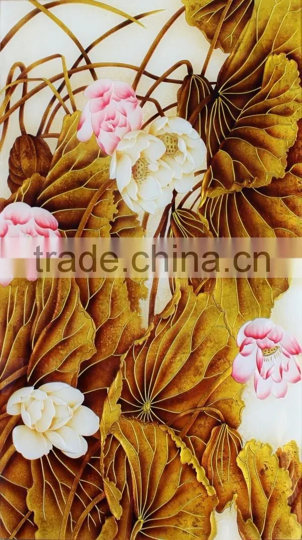 Fused Carving Glass New Designs Flowers Of Glass Painting
