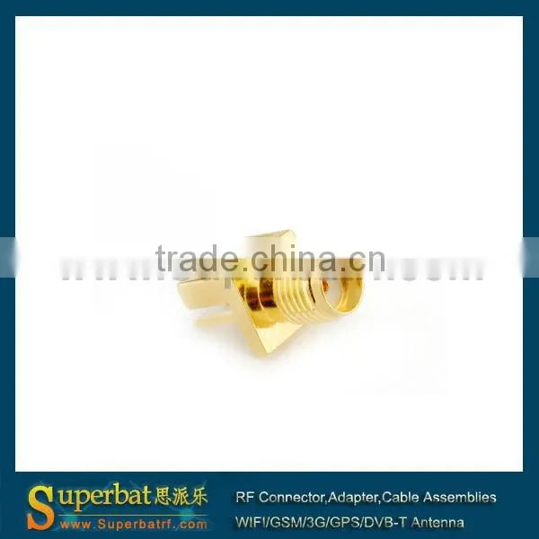 SMA End Launch Jack PCB Mount wide flange .031'' sma st adapter