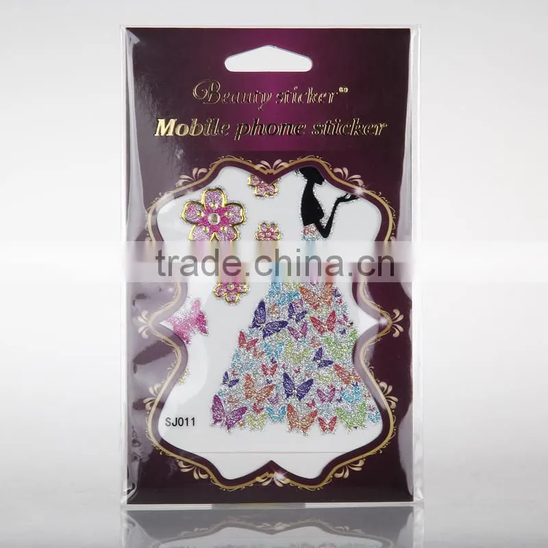 cute CMYK mobile phone cover decoration ,temporary cell phone sticker