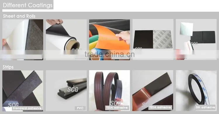 Rubber magnet with colorful PVC backing