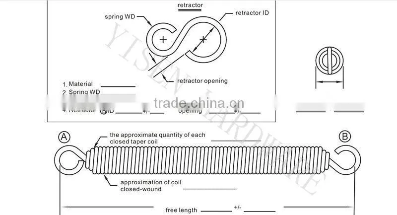 Bucket-shaped heavy duty spring hook