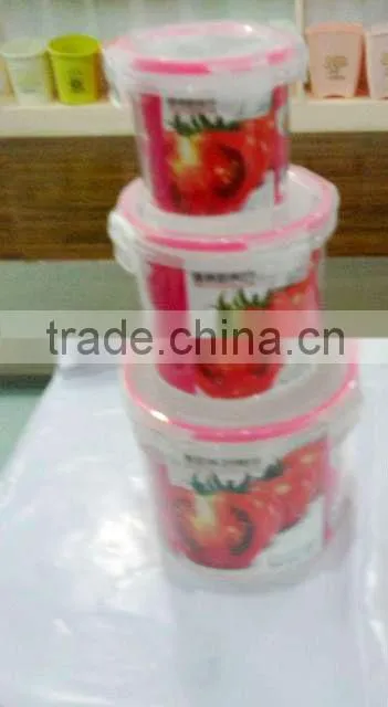 Plastic round food storage container,crispers ,keep food fresh