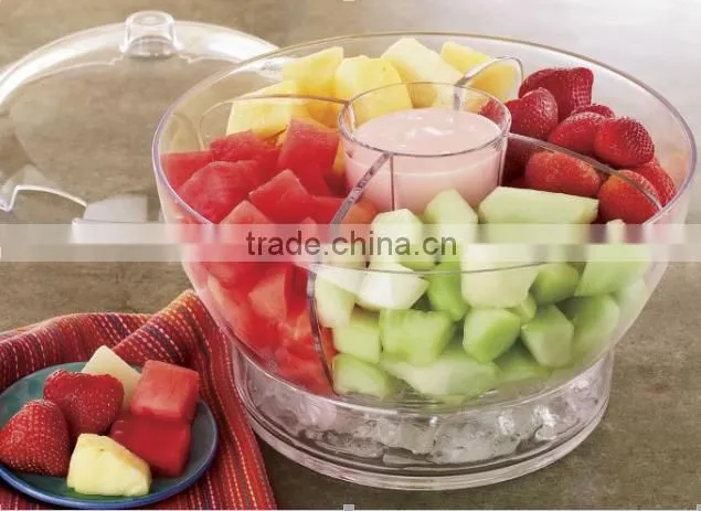 Plastic Ice Salad Bowl With Lid