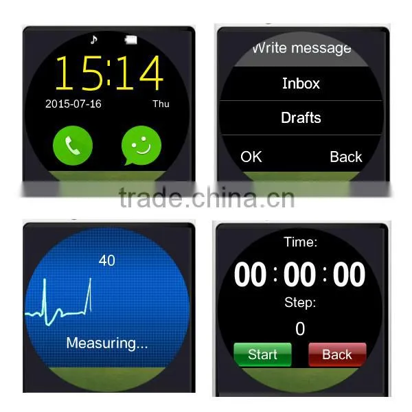Round IPS screen bluetooth smart watch android wear and phone C803 smartwatch made in shenzhen support ios system