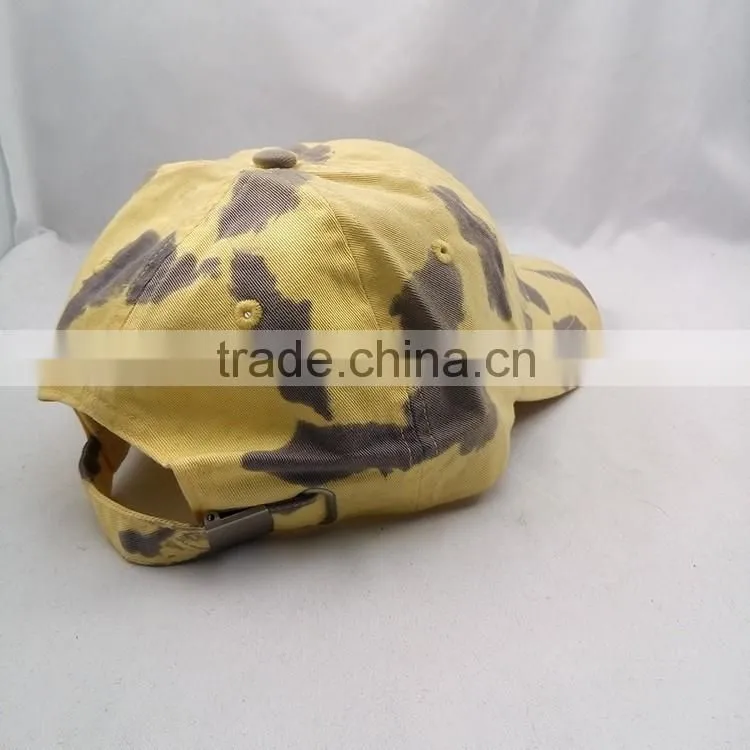 Wholesale custom yellow baseball caps unisex blank scrawl baseball caps