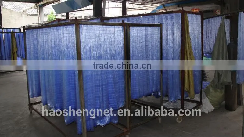 blue nylon fishing net