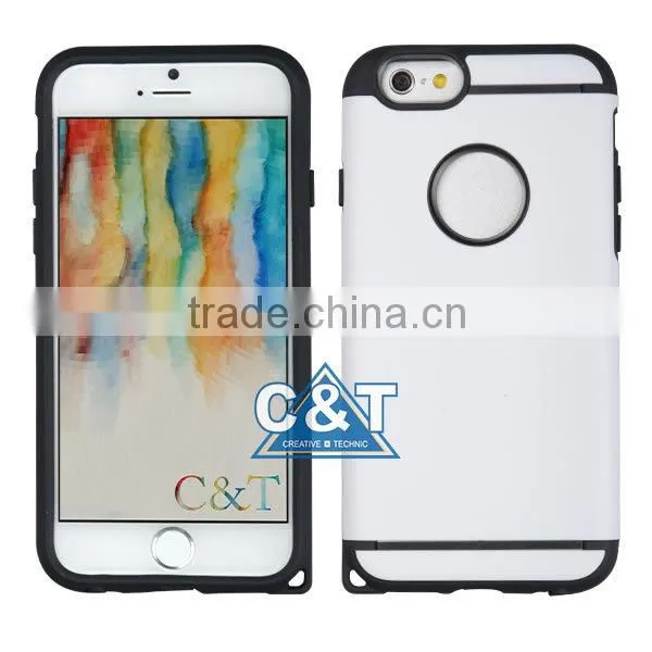 C&T Royal Gold Double Layer Heavy Duty Protective Armor Case for Apple iPhone 6/6S