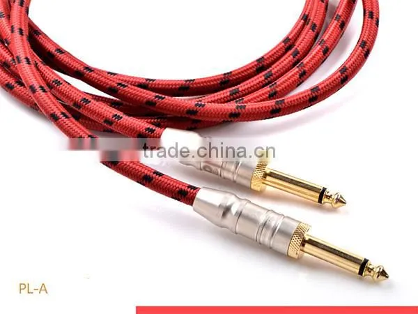 wholesale Woven musical instrument cable for guitar accessories