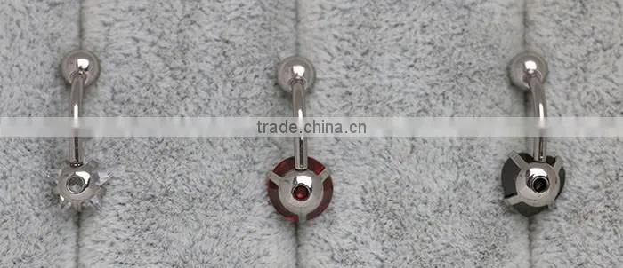 Fashion Jewelry Multi-shape Gem Wholesale 316L Stainless Steel Belly Ring