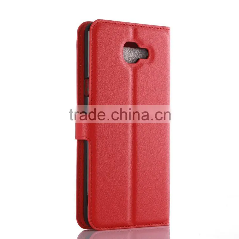 Factory Price Lichee Leather Pouch Wallet Case Folio Stand Cover for Samsung GALAXY A9