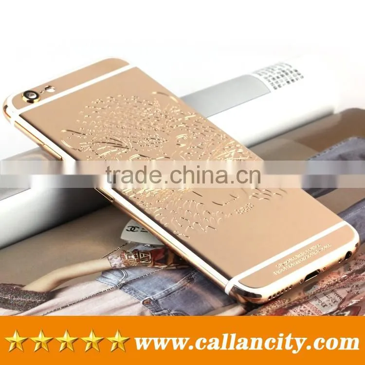 High quality new design for iphone 6 rose gold housing with back cover