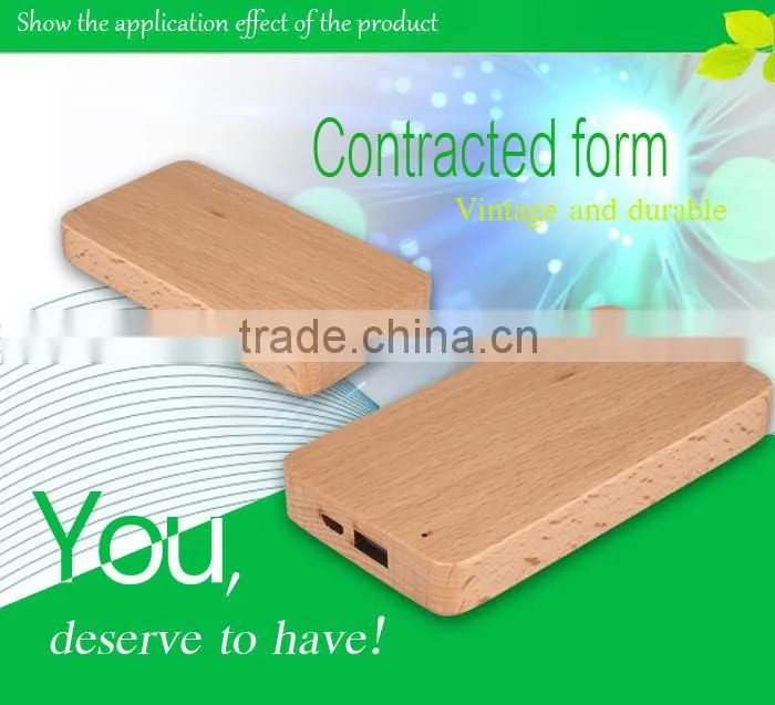 New design bamboo wooden power bank /portable powerbank with logo