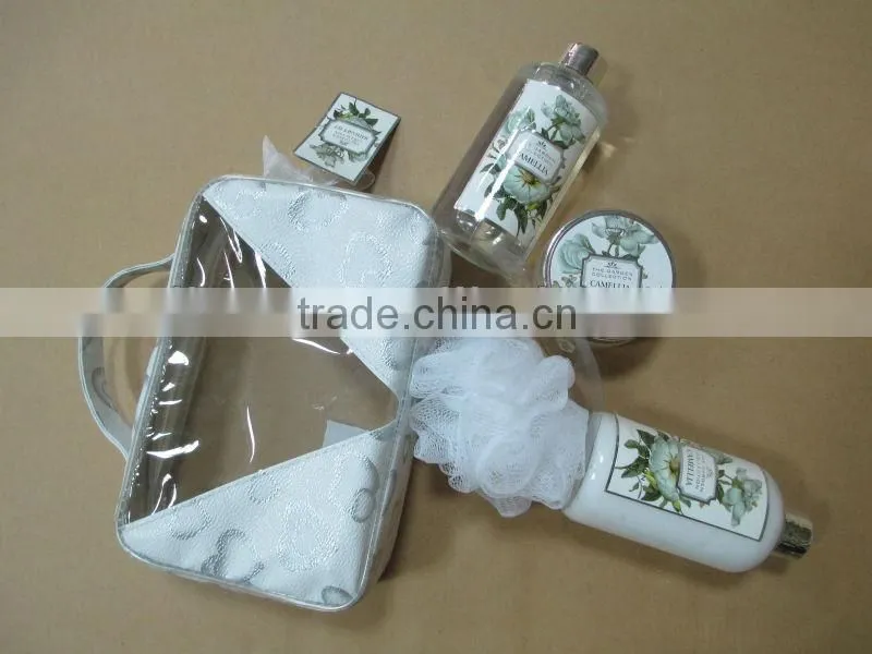 Cheap skin care product in cosmetic bag