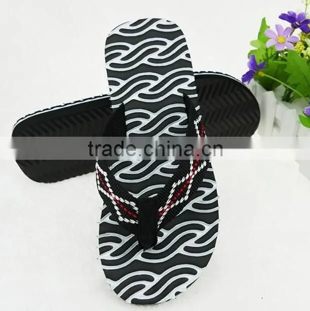 2016 new arrival anti-skid EVA boys flip flops beach slippers