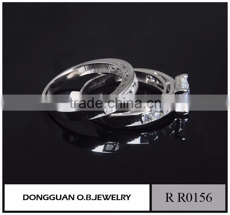 Hot Sale Handmade Engagement CZ Ring 925 Silver With Rhodium Plated Jewelry Wholesale