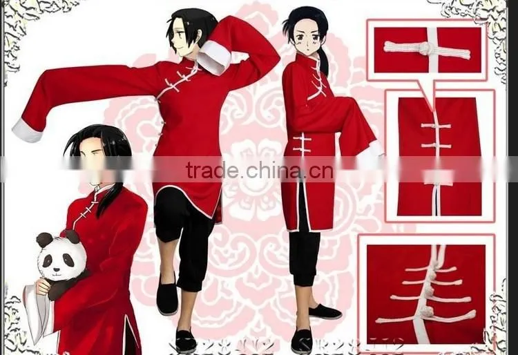 Quality wig black cosply Axis Powers Hetalia China Wanyao synthetic wig
