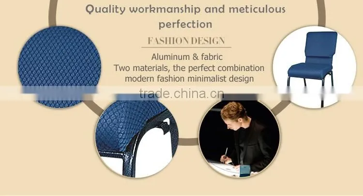 Wholesale fabric church pews stackable iron chair cheap church chair