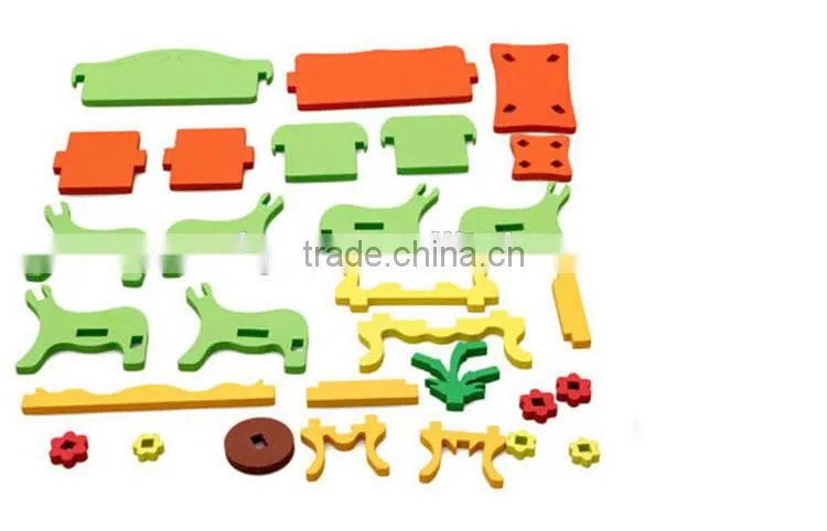 2016 hot design colorful wooden drawing room jigsaw puzzle for kids