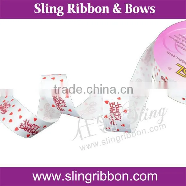 Hot Sale Happy Birthday Satin Ribbons
