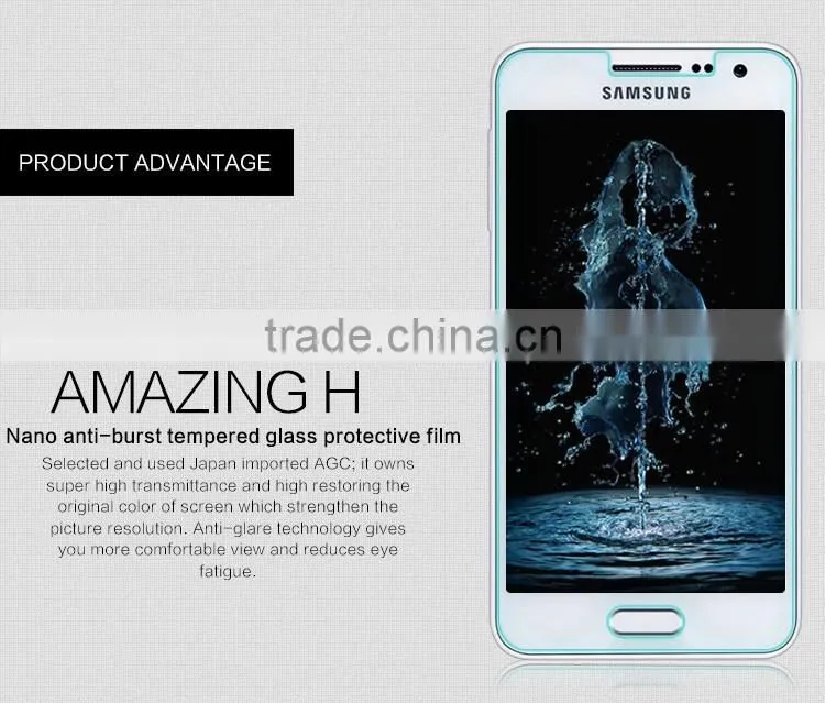 100% Prefect fit tempered glass screen protector for samsung A3 tempered glass