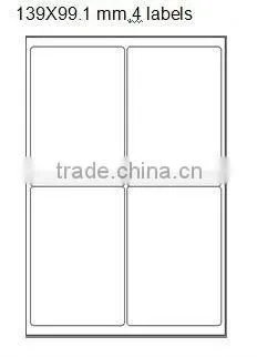 Self Adhesive White Parcel Label 139x99.1mm, A4 Label