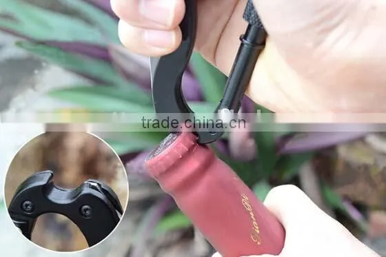 2015 the newest design and the most popular multi- funtion aluminum carabinner with many colors