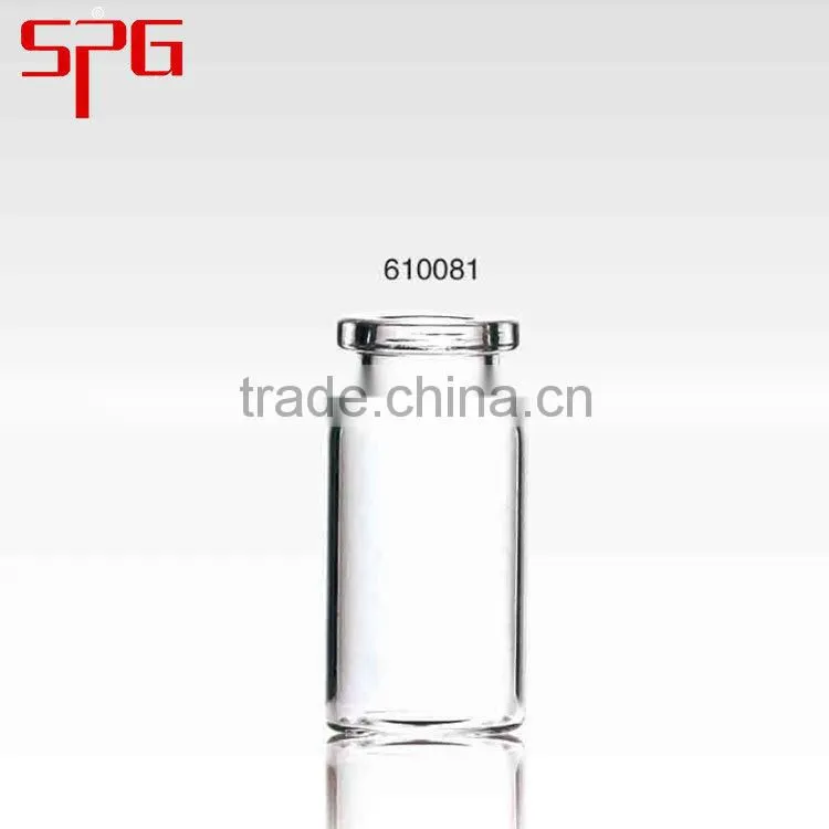 Buy wholesale direct from china made of low borosilicate glass tubing 8ml clear medical glass injection bottle