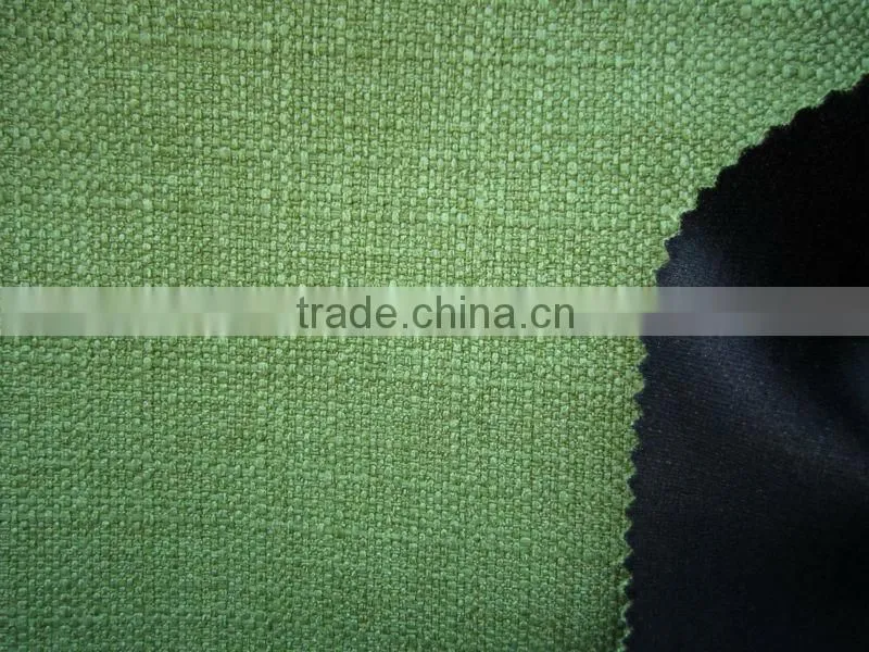 100% polyester imitate linen fabric boned with knitting fabric