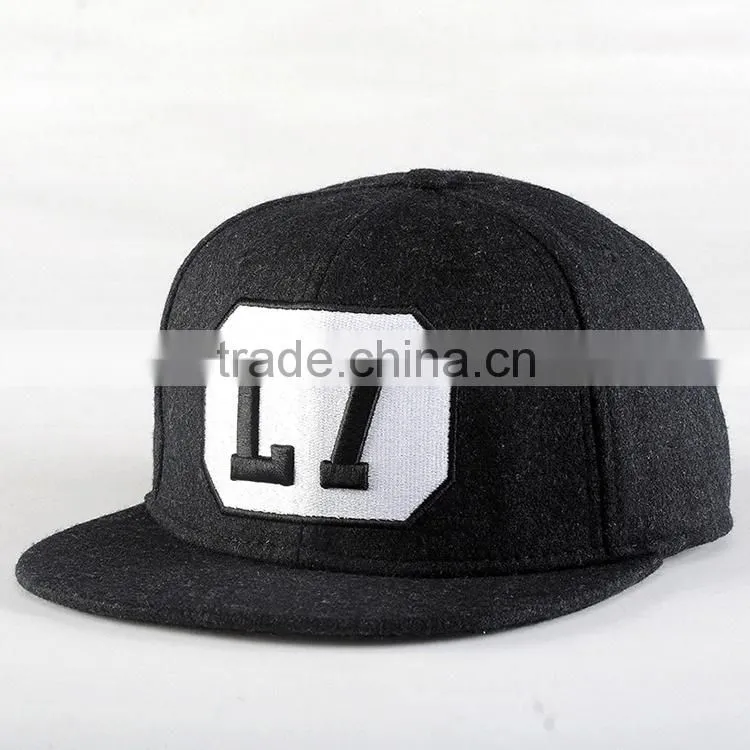 wholesale flat brim 100%acrylic 6 panel snapback custom