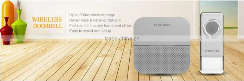 New desgin 300m working range Forrinx wireless doorbell FX-B6