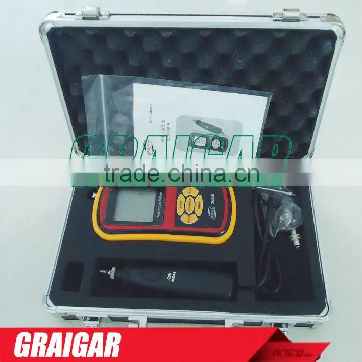 GM63B Digital Vibrometer, vibrometer tester,Vibration Meter 0.1-199.m/S2 peak(rms*v2)