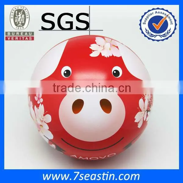 fanny tinplate candy ball shape packing box ,gift condom tin box for lover