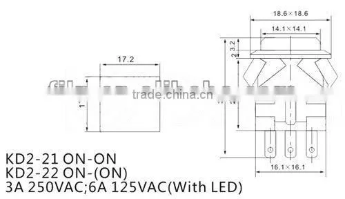 doorbell push button switch with lamp YL6-41 wireless