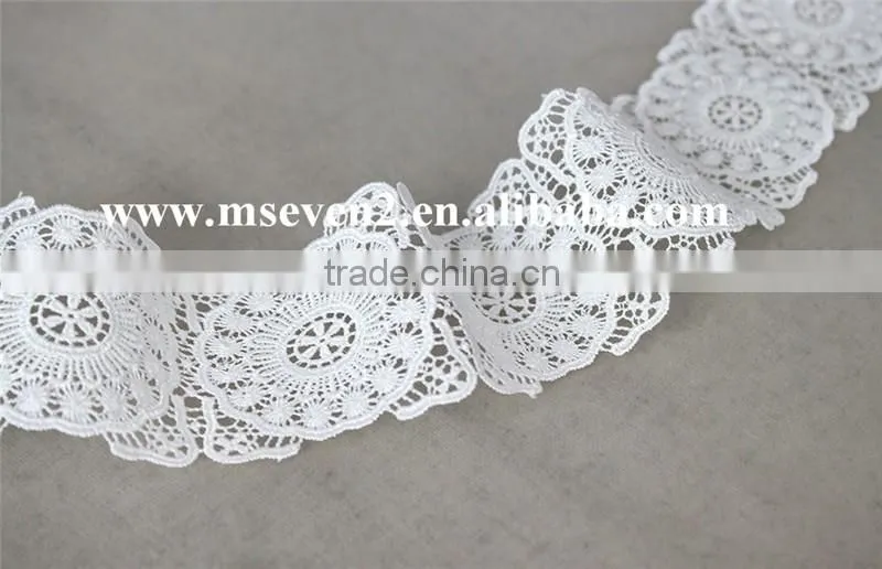 good price 100% polyester guipure lace trim liturgical lace trim bridal lace trim