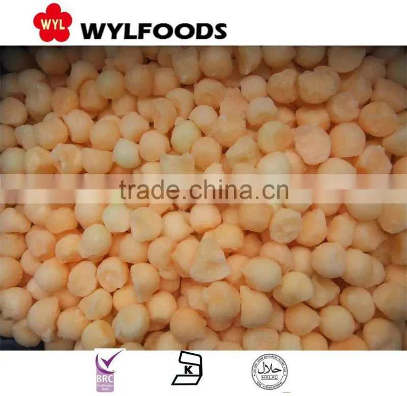 Frozen melon ball green/yellow from china new crop