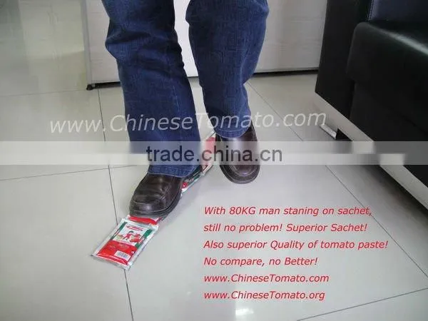70 g sachet tomato paste in box and carton packaging from China Supplier